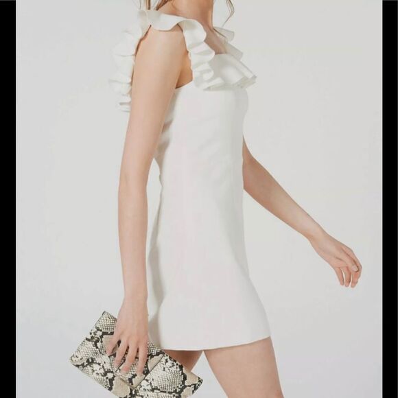 French Connection whisper light ivory dress. 4. - Picture 7 of 11